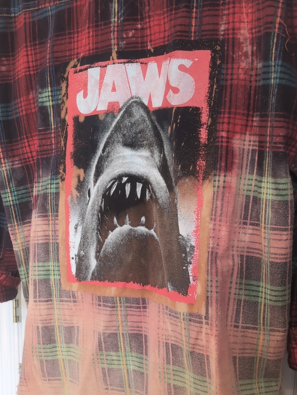 One Of A Kind Jaws Flannel Bleach Dyed Shirt